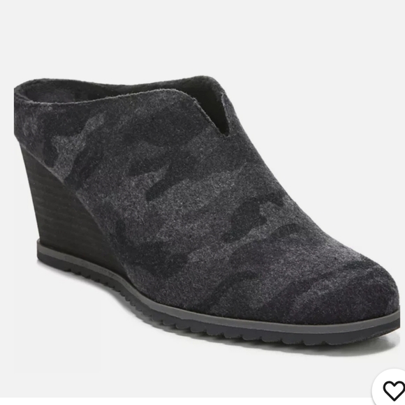 NIB SOUL Naturalizer Haley Mule Gray Camo Wedges Women's Size 9M - Picture 1 of 6